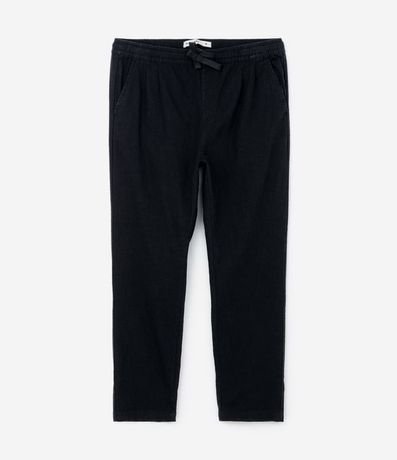 Pantalón con Efecto Lino y Lazo en la Cintura 2