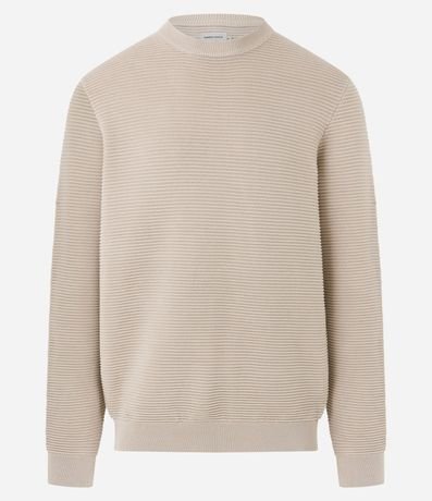 Suéter de Punto Liviano con Texturas Horizontales 5