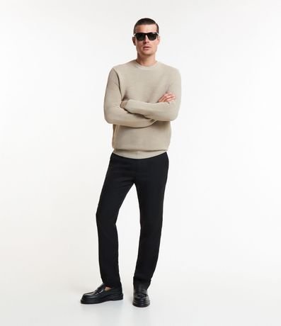 Suéter de Punto Liviano con Texturas Horizontales 2