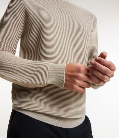 Suéter de Punto Liviano con Texturas Horizontales 3