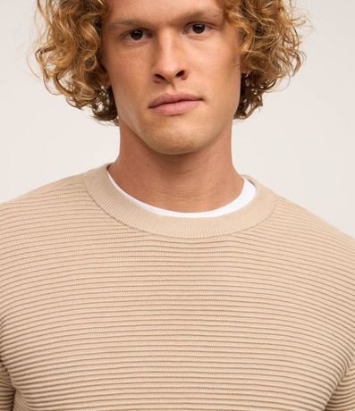 Suéter de Punto Liviano con Texturas Horizontales 4