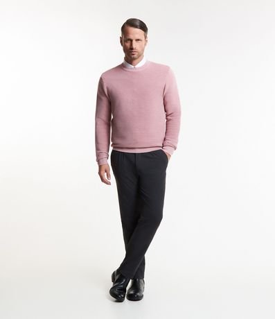 Suéter de Punto Liviano con Texturas Horizontales 2