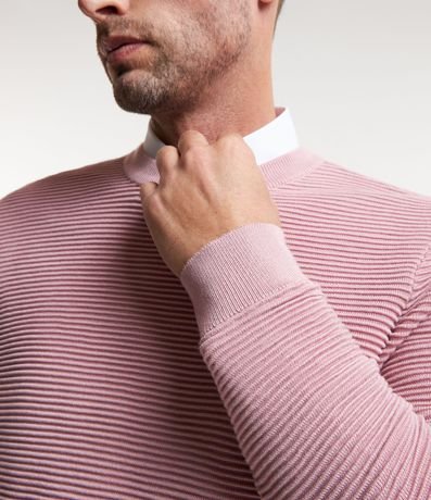 Suéter de Punto Liviano con Texturas Horizontales 3