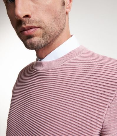 Suéter de Punto Liviano con Texturas Horizontales 4