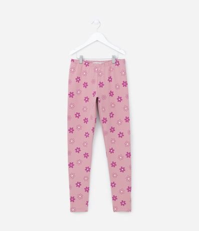 Pantalón Legging Infantil con Estampado de Flores - Talle 5 a 14 años 1