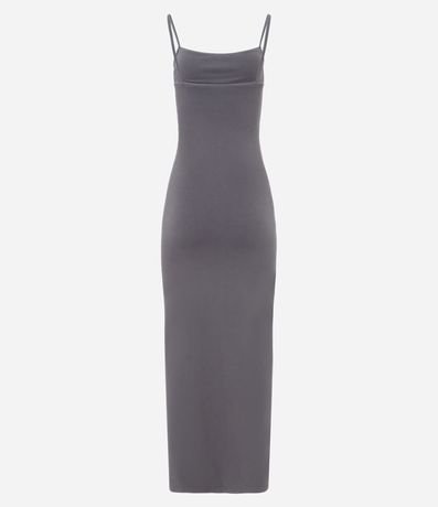 Vestido Largo en Algodón con Abertura Lateral 7