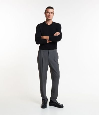 Pantalón Sastrería con Cintura Elástica y Pliegues