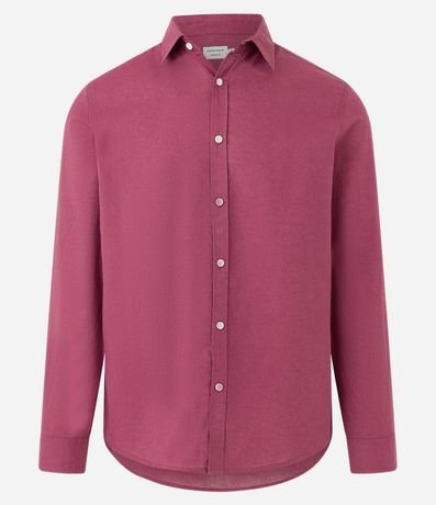 Camisa Comfort Básica en Lino Manga Larga 6