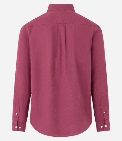 Camisa Comfort Básica en Lino Manga Larga 7