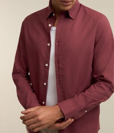 Camisa Comfort Básica en Lino Manga Larga 3