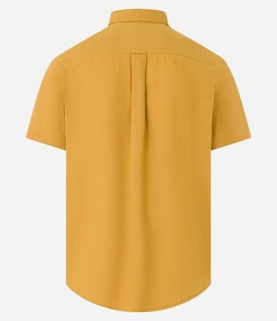 Camisa Comfort Básica en Lino con Manga Corta 7