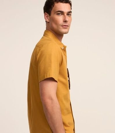 Camisa Comfort Básica en Lino con Manga Corta 3