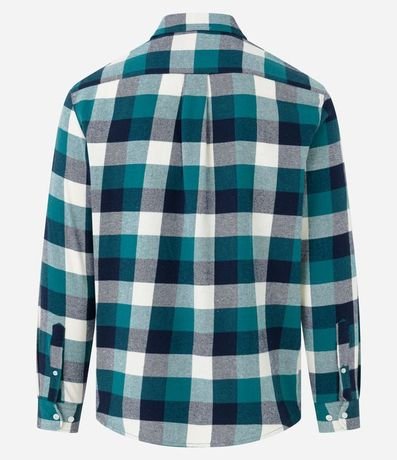 Camisa Comfort en Algodón con Estampado de Cuadros y Mangas Largas 3