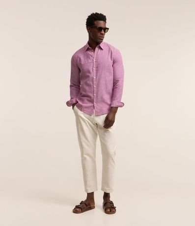 Camisa Comfort Básica en Lino 3