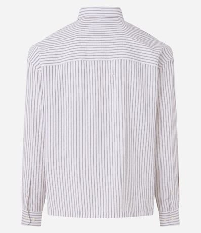 Camisa en Anarruga con Manga Larga y Estampa Rayada 7