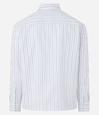 Camisa en Algodón con Rayas y Bolsillo 8
