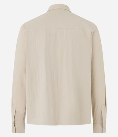 Camisa Overshirt con Bolsillos Solapa en el Pecho y Abotonado 8