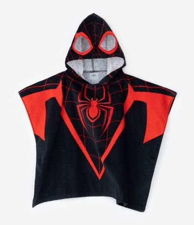 Poncho Infantil Atoallado con Capucha y Estampado Spider-Man