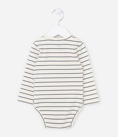 Body Infantil con Estampado de Rayas y Osito - Talle RN a 18 meses 2