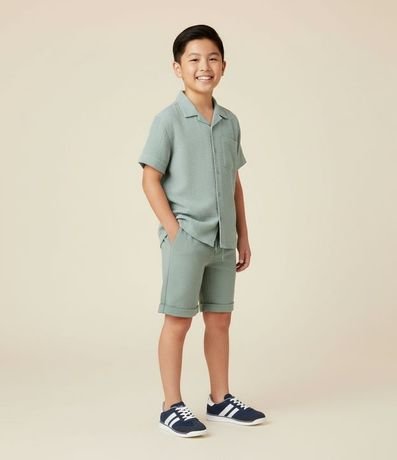 Bermuda Infantil con Bajo Plegado - Talle 5 a 14 años