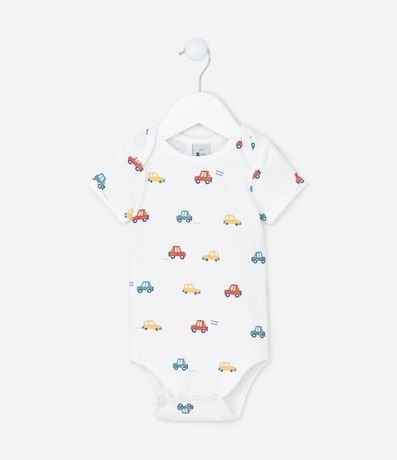 Body Infantil en Algodón Estampa Coches - Talle RN a 24 meses 2
