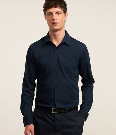 Camisa Slim en Bambu con Manga Larga