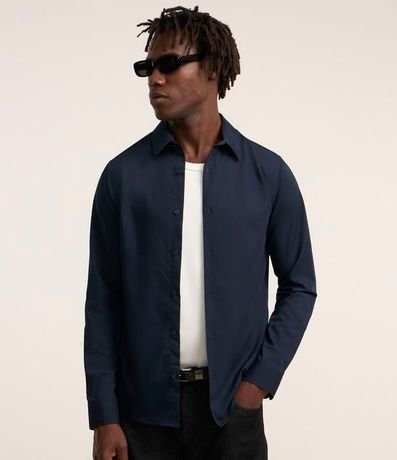Camisa Slim en Bambu con Manga Larga