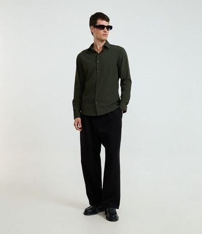 Camisa Slim en Tejido de Bambu Básica 2