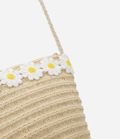 Cartera Infantil de Paja con Margaritas Aplicadas - Talle único 4