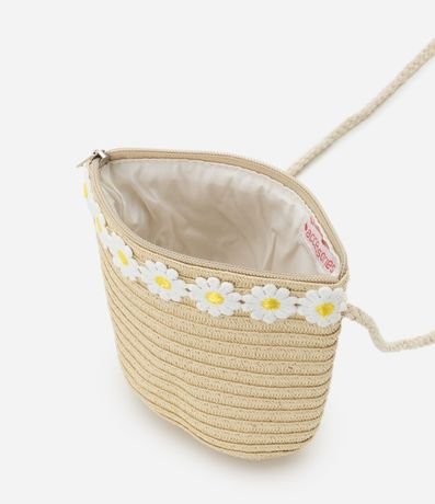 Cartera Infantil de Paja con Margaritas Aplicadas - Talle único 5