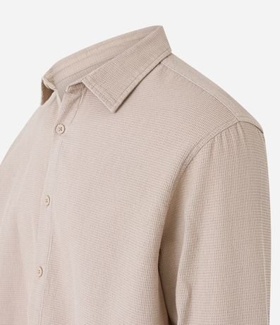 Camisa Overshirt en Tricolina Texturizada y con Botones 6