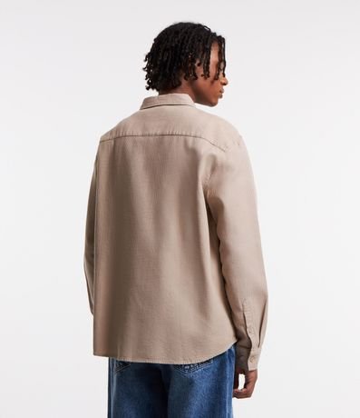 Camisa Overshirt en Tricolina Texturizada y con Botones 3
