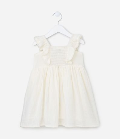 Vestido Infantil en Ana Ruga con Bordado Floral - Talle 1 a 5 años 2