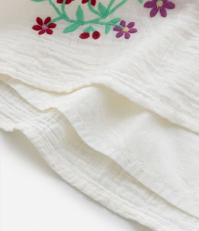 Vestido Infantil en Ana Ruga con Bordado Floral - Talle 1 a 5 años 3