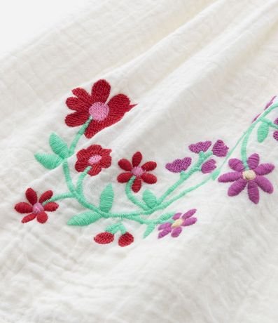 Vestido Infantil en Ana Ruga con Bordado Floral - Talle 1 a 5 años 4