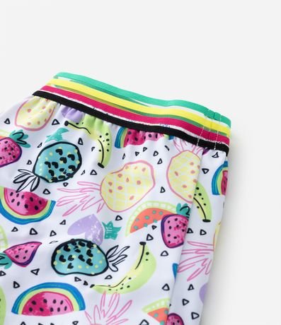 Salida de Playa Short Infantil con Estampado de Frutas - Talle 5 a 14 años 4