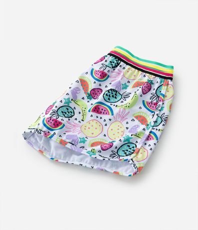 Salida de Playa Short Infantil con Estampado de Frutas - Talle 5 a 14 años 5