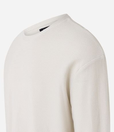 Remera Relaxed en Algodón con Textura Chevron 6