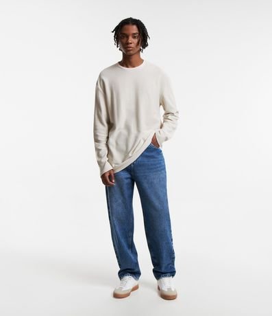 Remera Relaxed en Algodón con Textura Chevron 2