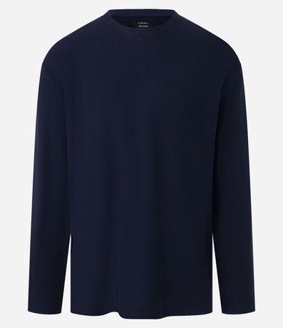 Remera Relaxed en Algodón con Textura Chevron 5