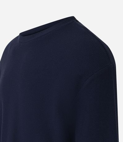 Remera Relaxed en Algodón con Textura Chevron 6