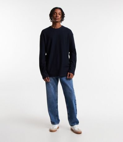 Remera Relaxed en Algodón con Textura Chevron 2