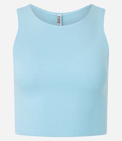 Blusa Cropped sin Mangas en Algodón Acanalado 5