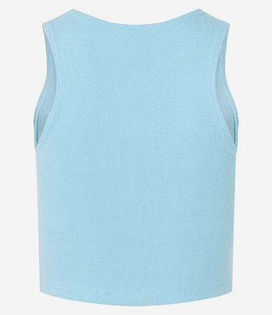 Blusa Cropped sin Mangas en Algodón Acanalado 7