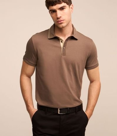 Polo Manga Corta sin Estampa en Algodón Peruano