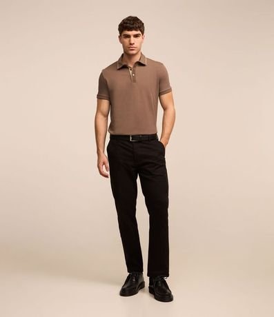 Polo Manga Corta sin Estampa en Algodón Peruano 2