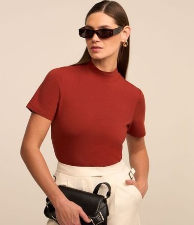 Blusa Básica en Media Malla con Cuello Alto 1