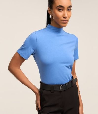 Blusa Básica en Media Malla con Cuello Alto 2