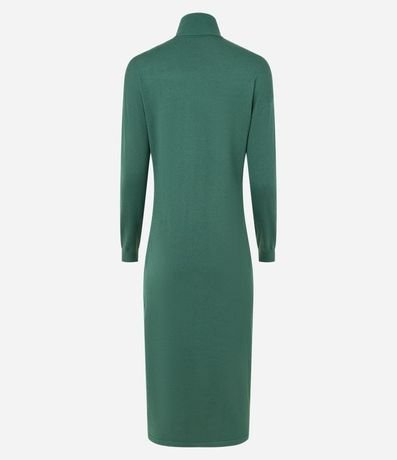 Vestido Midi de Punto con Cuello Alto 7