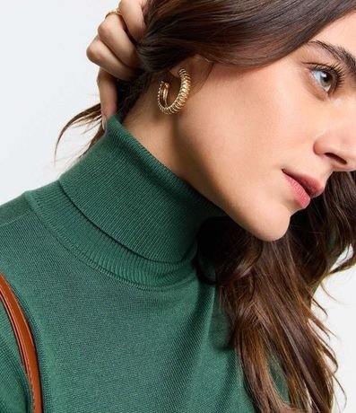 Vestido Midi de Punto con Cuello Alto 3